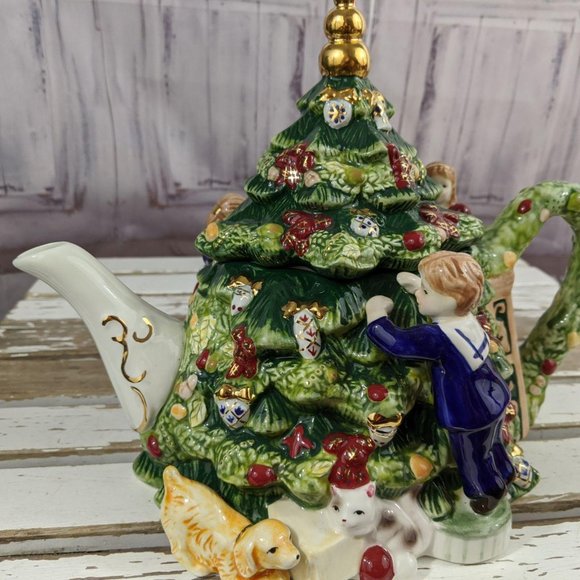 Waterford trimming tree teapot 1st ed holiday heir - Picture 4 of 7